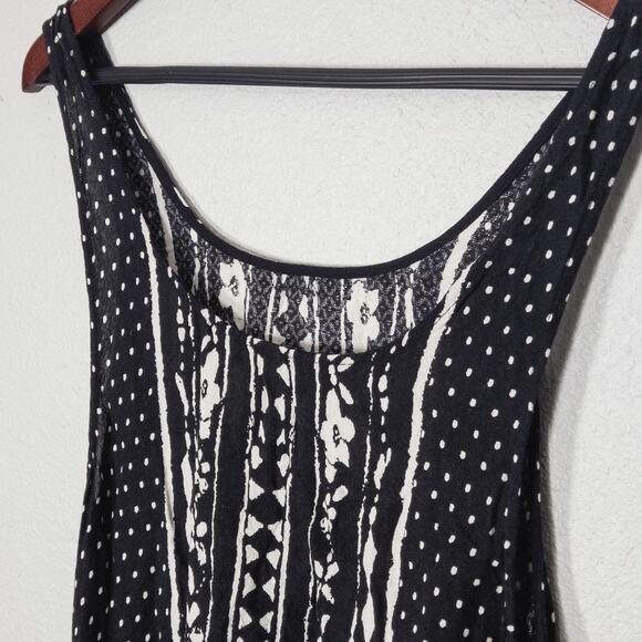 Free People Printed Tank Top Black White Size Small Boho Chic - Picture 3 of 8